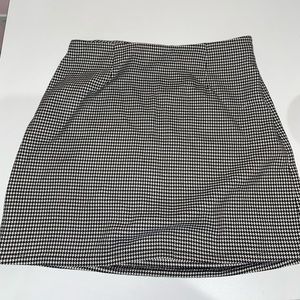 Black and White Patterned Mini Skirt